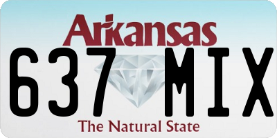 AR license plate 637MIX
