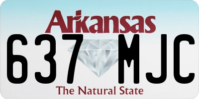 AR license plate 637MJC