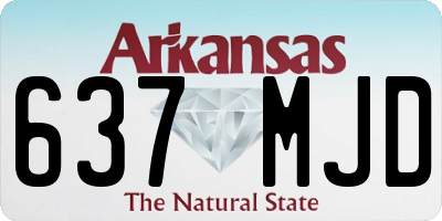 AR license plate 637MJD