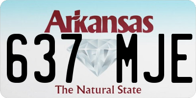 AR license plate 637MJE