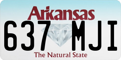 AR license plate 637MJI