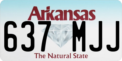 AR license plate 637MJJ