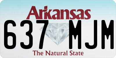 AR license plate 637MJM