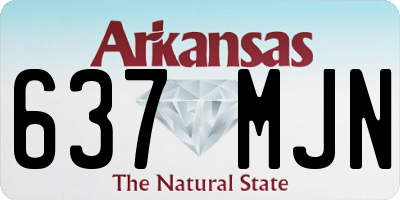 AR license plate 637MJN