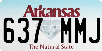 AR license plate 637MMJ