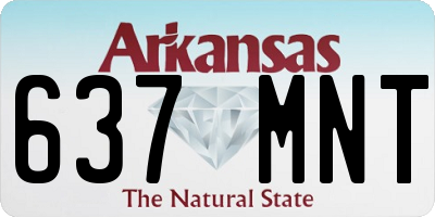 AR license plate 637MNT