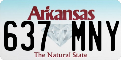AR license plate 637MNY