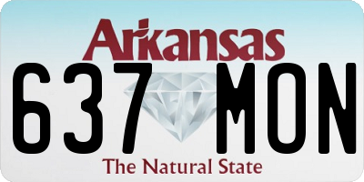 AR license plate 637MON