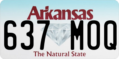 AR license plate 637MOQ