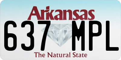 AR license plate 637MPL