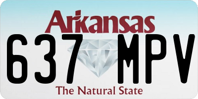 AR license plate 637MPV