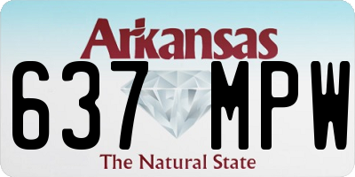 AR license plate 637MPW