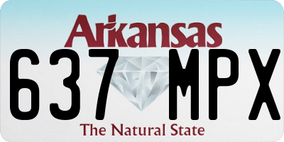 AR license plate 637MPX