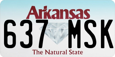 AR license plate 637MSK
