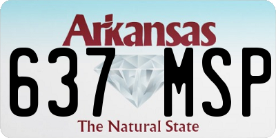 AR license plate 637MSP