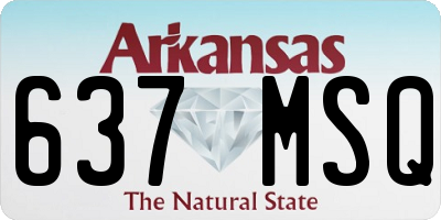 AR license plate 637MSQ