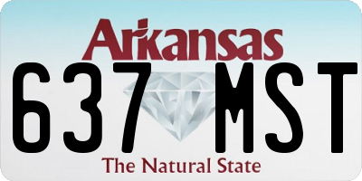 AR license plate 637MST