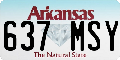 AR license plate 637MSY