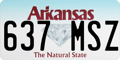 AR license plate 637MSZ