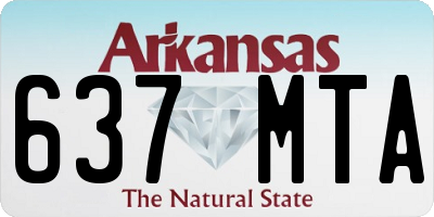 AR license plate 637MTA