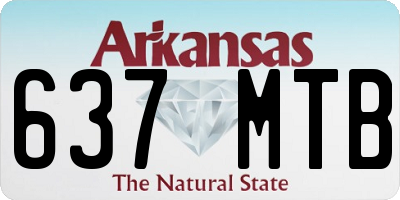 AR license plate 637MTB