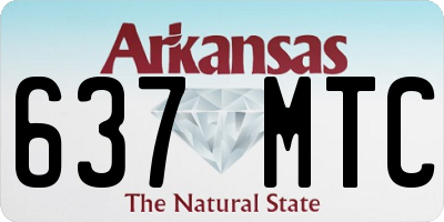 AR license plate 637MTC