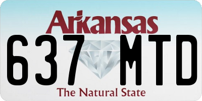 AR license plate 637MTD