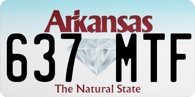 AR license plate 637MTF