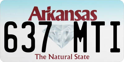 AR license plate 637MTI