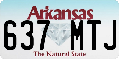 AR license plate 637MTJ