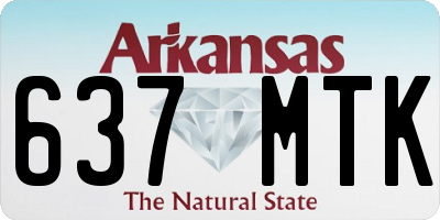AR license plate 637MTK