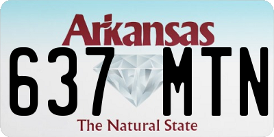 AR license plate 637MTN