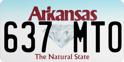 AR license plate 637MTO