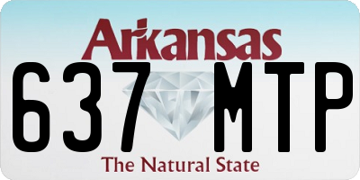 AR license plate 637MTP