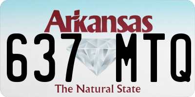 AR license plate 637MTQ