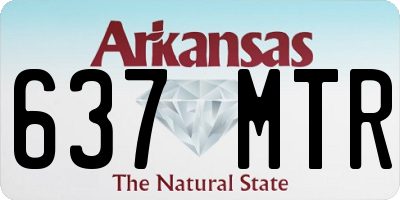 AR license plate 637MTR