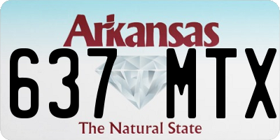 AR license plate 637MTX