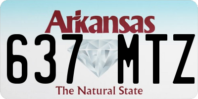 AR license plate 637MTZ