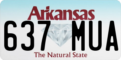 AR license plate 637MUA