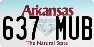 AR license plate 637MUB