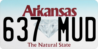 AR license plate 637MUD