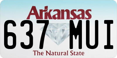 AR license plate 637MUI