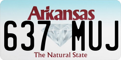 AR license plate 637MUJ