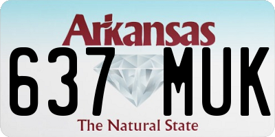 AR license plate 637MUK