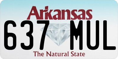 AR license plate 637MUL