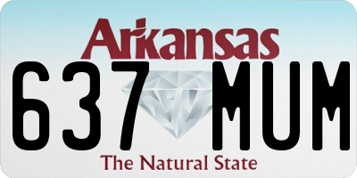 AR license plate 637MUM