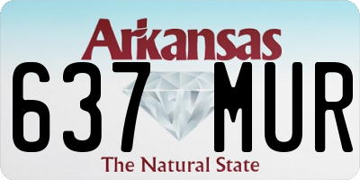 AR license plate 637MUR