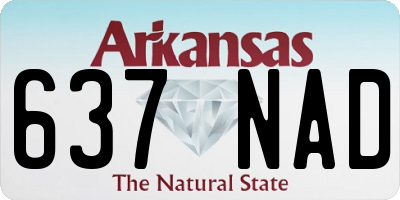 AR license plate 637NAD