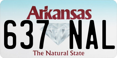 AR license plate 637NAL