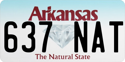 AR license plate 637NAT